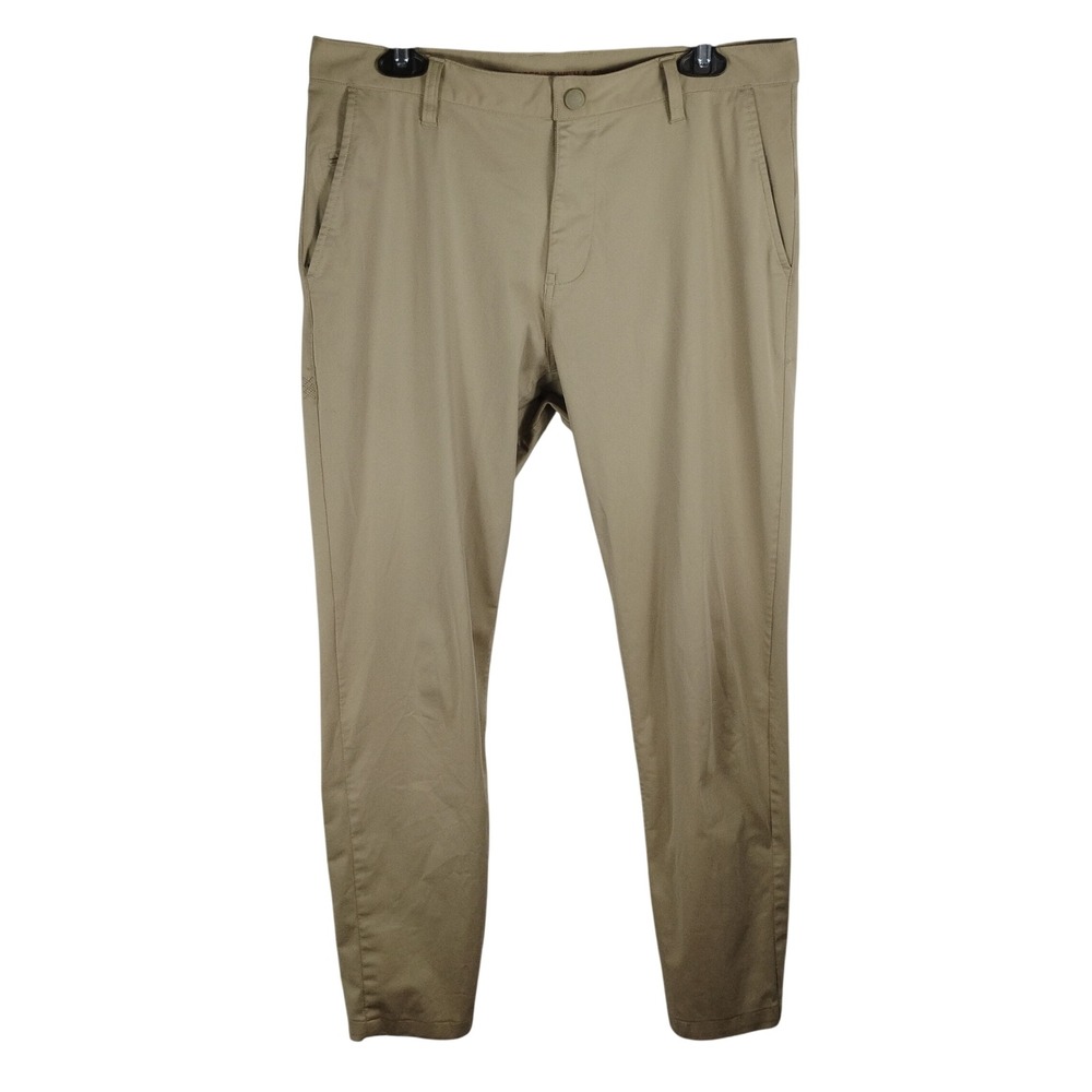 Rhone Commuter Pants Mens 34 Khaki Tan Slim Fit Tech Chinos 100036
